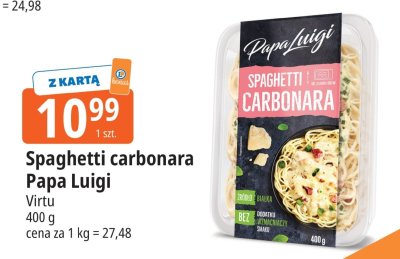 Spaghetti carbonara Papa Luigi promocja w Leclerc
