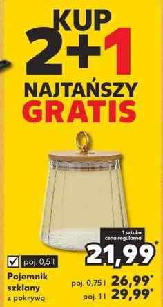 Pojemnik szklany z pokryw膮 1 l promocja