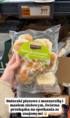 Bułeczki pizzowe z mozzarellą i masłem ziołowym  promocja w Biedronka