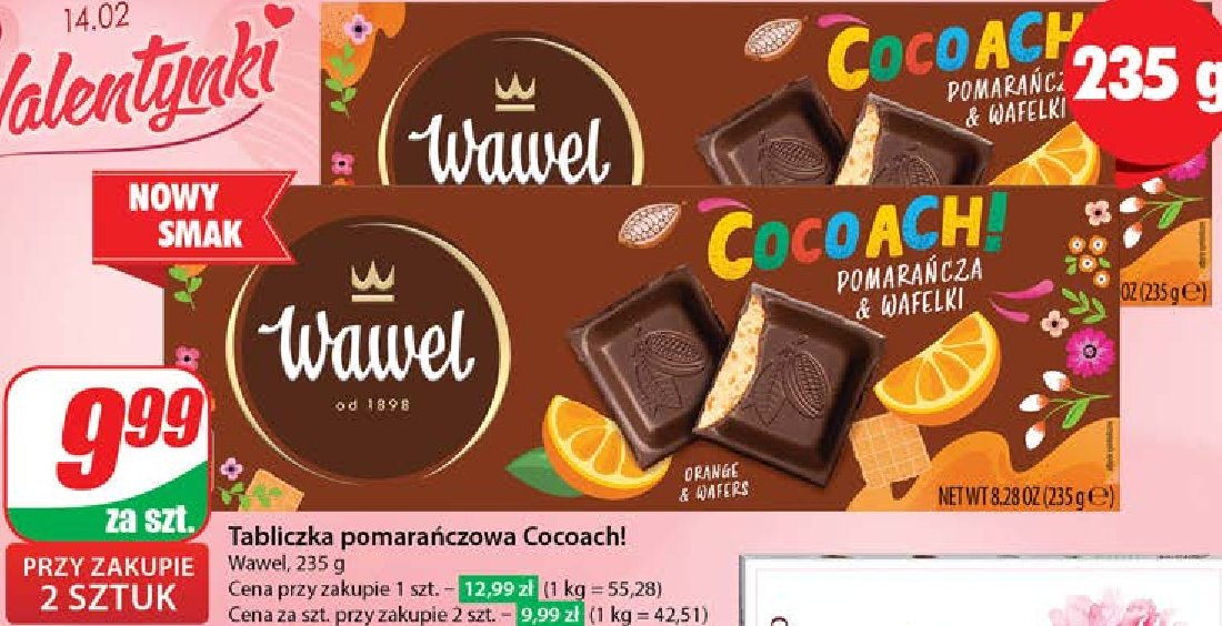 Czekolada pomarańcza & wafelki Wawel cocoach ! promocja