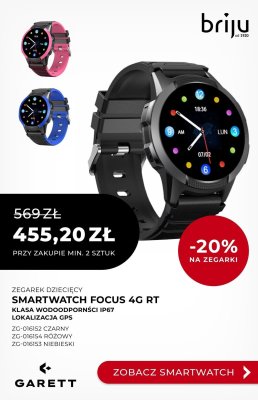 Smartwatch FOCUS 4G RT niebieski promocja w Prezenty