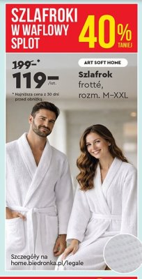 Szlafrok frotté rozm. M-XXL promocja w Biedronka