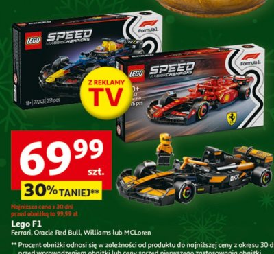 Lego F1 Ferrari, Oracle Red Bull, Williams lub McLaren promocja w Auchan