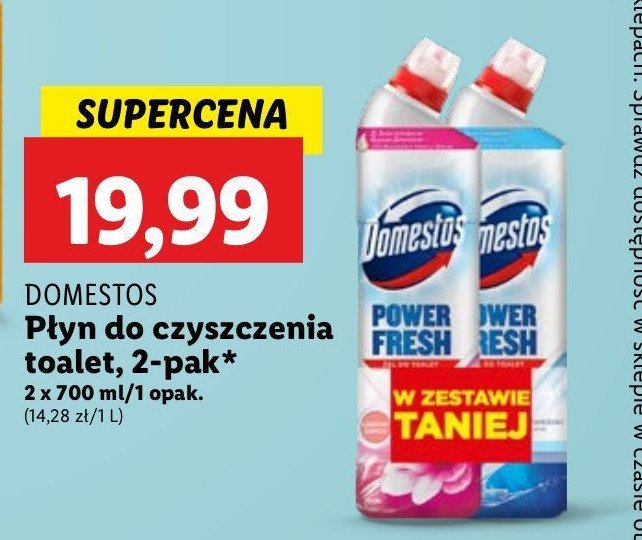 Żel do wc floral + ocean Domestos power fresh (wcześniej total hygiene) promocja