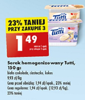 Serek biała czekolada Tutti promocja