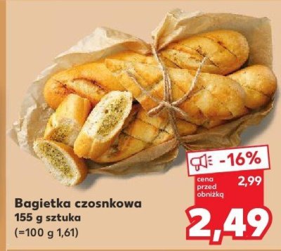 Bagietka czosnkowa 155g promocja w Kaufland