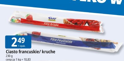 Ciasto francuskie/kruche Eco+ promocja w Leclerc