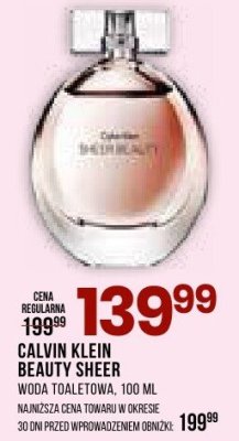 Perfumy Calvin Klein Beauty Sheer promocja w Drogerie Natura
