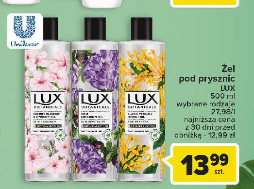Żel pod prysznic ylang ylang & neroli oil Lux botanicals promocja