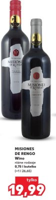 Wino Misiones de Rengo różne rodzaje promocja w Kaufland