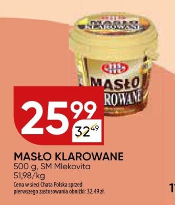 Masło klarowane promocja w Chata Polska