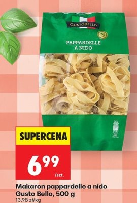 Makaron pappardelle a nido  promocja w Biedronka