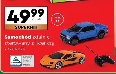 Samochód zdalnie sterowany z licencją skala 1:24 promocja w Biedronka