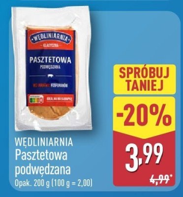 Pasztetowa podwędzana  promocja w Aldi