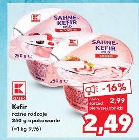 Kefir truskawkowy K-classic promocja