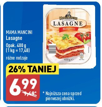 Lasagne mięsne Mama mancini promocja