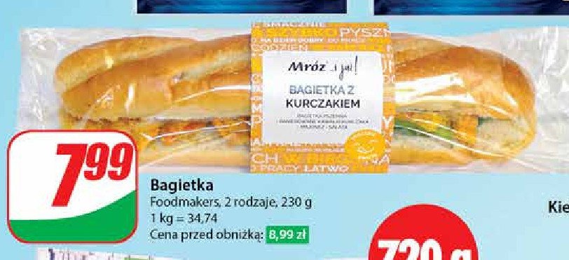 Bagietka z kurczakiem Mróz i ja promocja w Dino