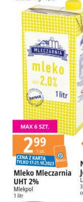Mleko 2% Mlekpol mleczarnia promocja