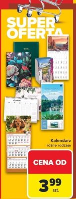 Kalendarz różne rodzaje Carrefour promocja w Carrefour
