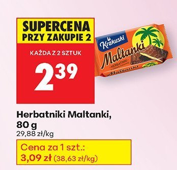 Herbatniki Maltanki, 80 g promocja w Biedronka