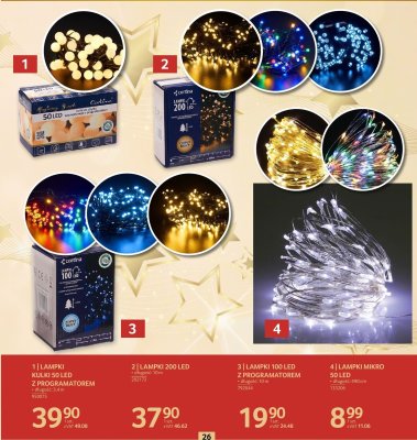 Lampki kulki 50 LED z programatorem promocja w Selgros