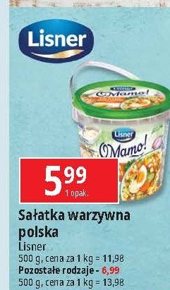 Sałatka warzywna z grzybami Lisner o mamo! promocja