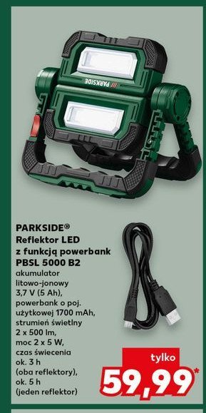 Reflektor led pbsl 5000 b2 Parkside promocja