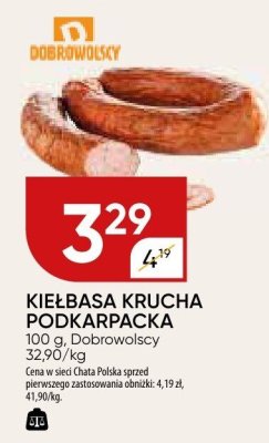 Kiełbasa krucha podkarpacka promocja w Chata Polska
