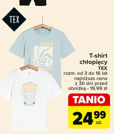 T-shirt chłopięcy 3-16 lat Tex promocja