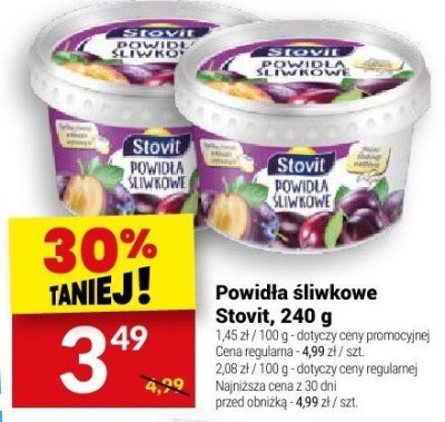 Powidła śliwkowe Stovit, 240 g promocja w Twój Market