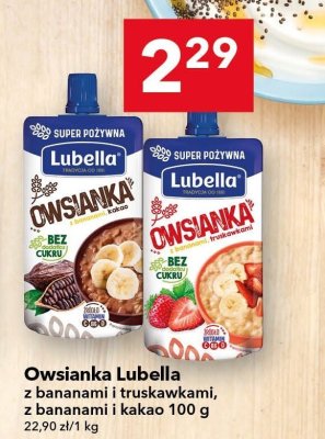 Owsianka Lubella z bananami i kakao 100 g promocja w LEWIATAN