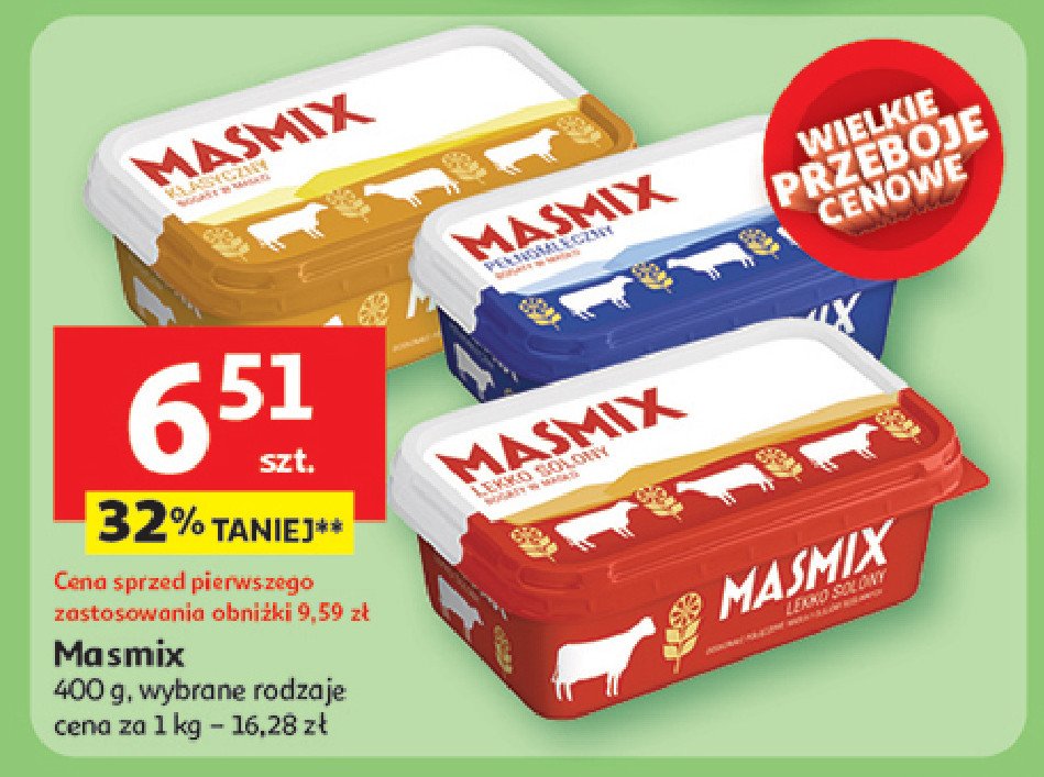 Miks do smarowania Masmix pełnomleczny promocja w Auchan