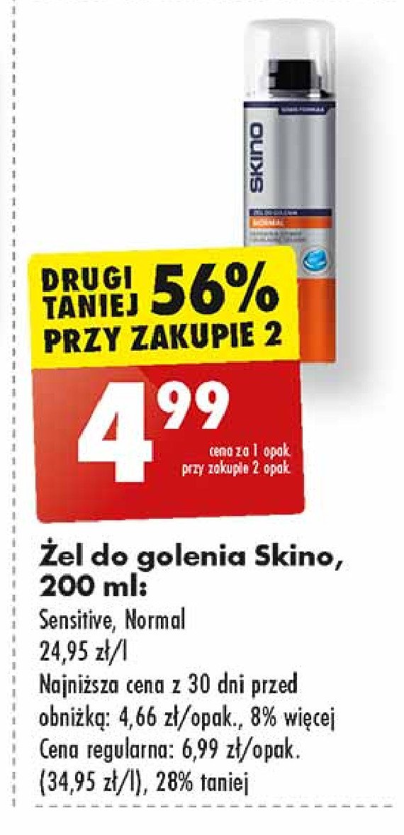 Żel do golenia normal Skino promocja