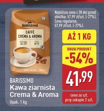 Kawa Barissimo caffe crema&aroma promocja w Aldi