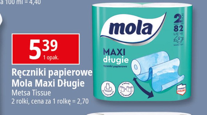 Ręcznik kuchenny ultrachłonny MOLA MAXI promocja w Leclerc