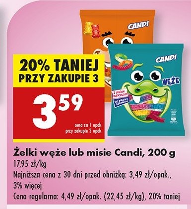 Żelki misie Candi (biedronka) promocja