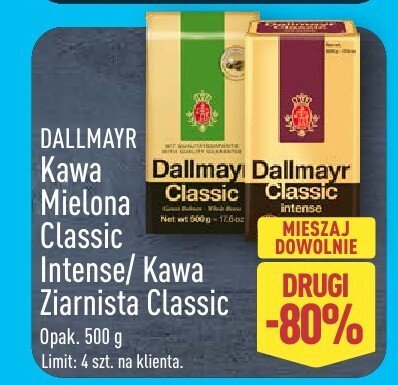 Kawa Dallmayr Classic Ziarnista promocja w Aldi