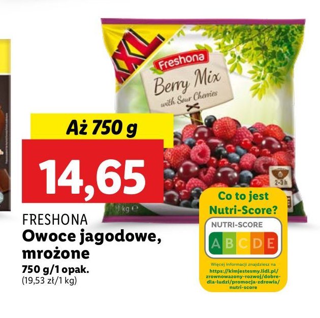 Owoce jagodowe z wiśniami Freshona promocja