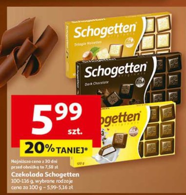 Czekolada Schogetten promocja w Auchan