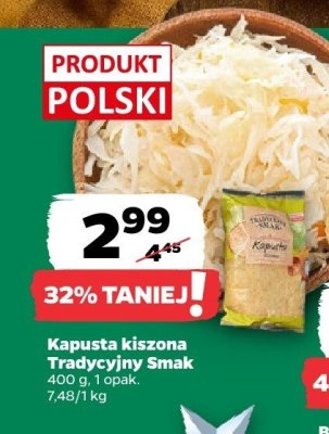 Kapusta kiszona Tradycyjny Smak promocja w Netto