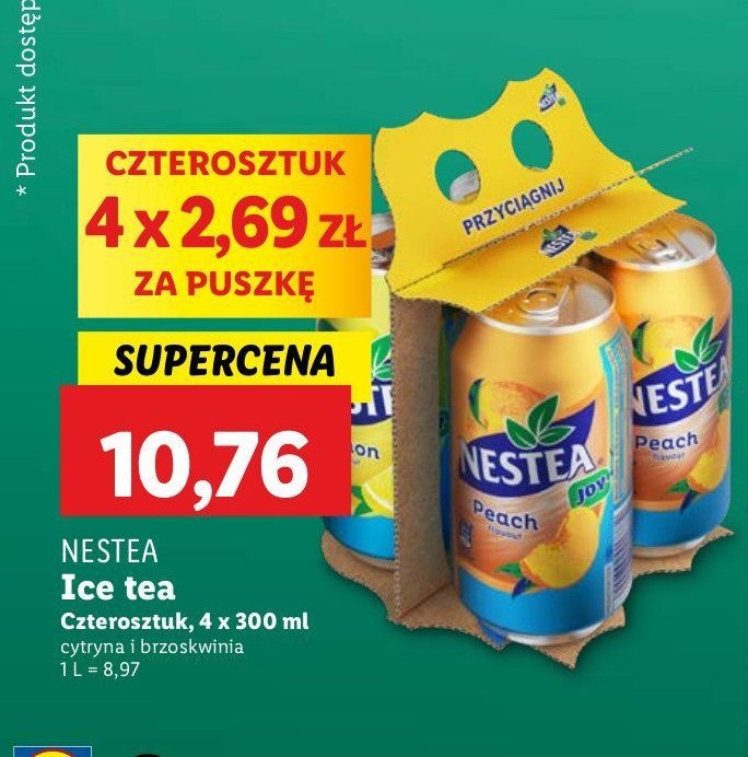 Nap贸j peach + nap贸j lemon Nestea promocja
