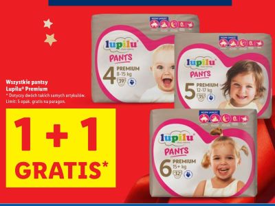Pieluszki pantsy Lupilu Premium rozmiar 5 promocja w Lidl