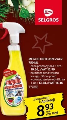 Odtłuszczacz Meglio 750 ml promocja w Selgros