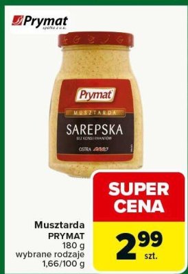 Musztarda PRYMAT wybrane rodzaje promocja w Carrefour Market