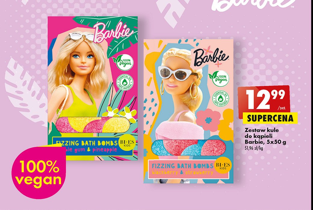 Kule do kąpieli barbie bubble gum & pineapple BI-ES KIDS promocja