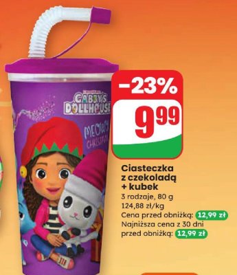 Ciasteczka z czekoladą + kubek Gabby's Dollhouse promocja w Dino