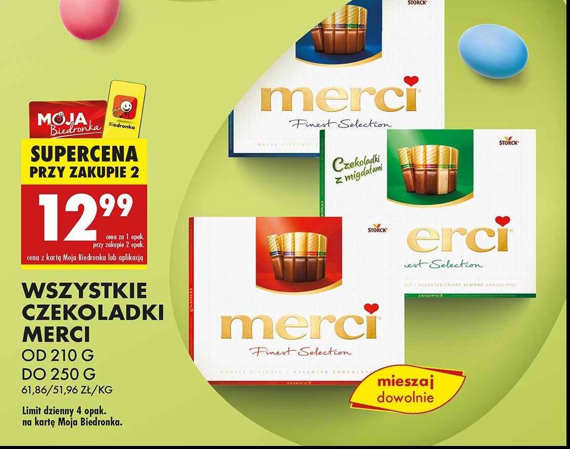 Bombonierka zielona Storck merci promocja