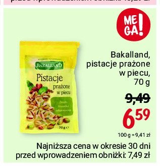 Pistacje prażone w piecu Bakalland promocja