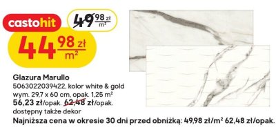 Glazura Marullo white & gold promocja w Castorama