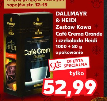 Kawa + czekolada heidi Dallmayr cafe crema grande promocja